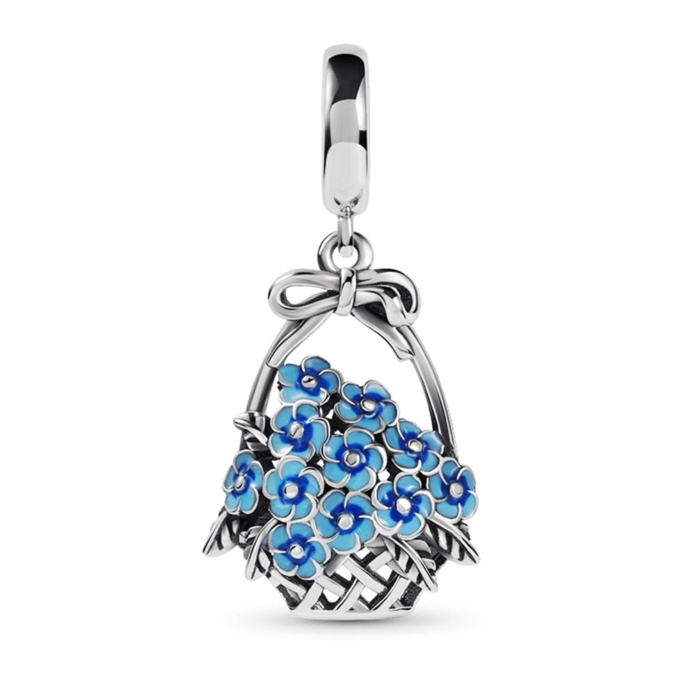 Pendente em prata - Charm My Life Cesto de Flores